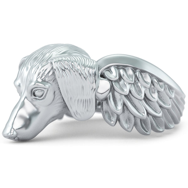 Dachshund Angel Wings Memorial Ring