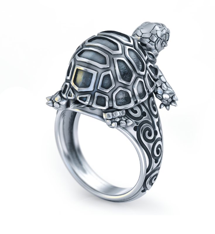 Madagascar Diamond Tortoise Empire Ring – TINY BLING